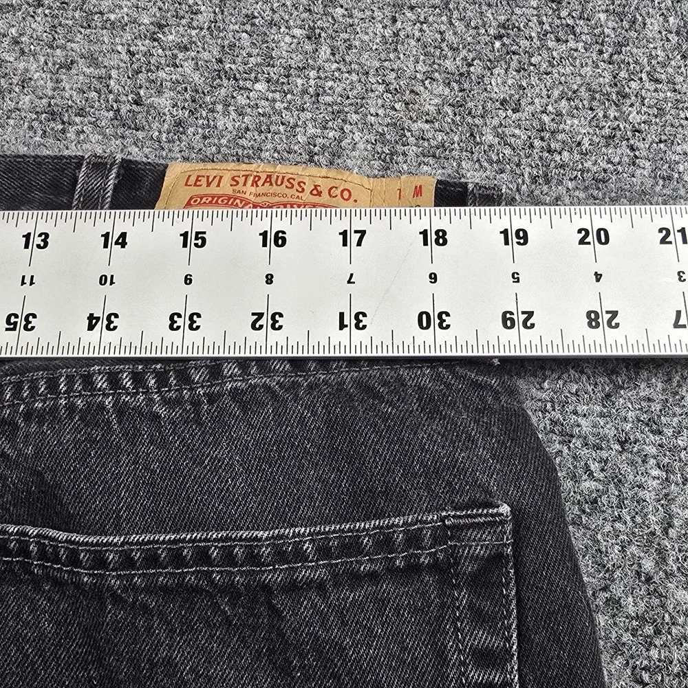 Vintage Levi's‎ 501 Button Fly Jeans Mens 38x30 Black Bat Wing Red Tab Y2K